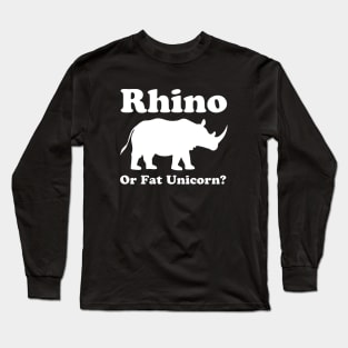 Rhino Or Fat Unicorn New Mens Unisex Fit Funny Cotton Unicorn Long Sleeve T-Shirt